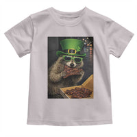 Funny Raccoon St Patrick's Day Toddler T Shirt Raccoon Eating Corned Beef Meme