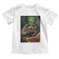 Funny Raccoon St Patrick's Day Toddler T Shirt Raccoon Eating Corned Beef Meme