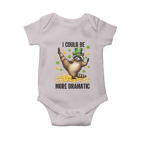 Funny Raccoon St Patrick's Day Baby Onesie I Could Be More Dramatic