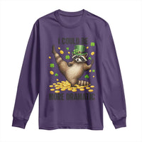 Funny Raccoon St Patrick's Day Long Sleeve Shirt I Could Be More Dramatic