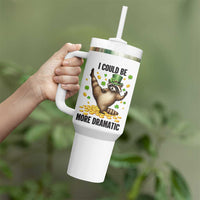 Funny Raccoon St Patrick's Day Tumbler With Handle I Could Be More Dramatic