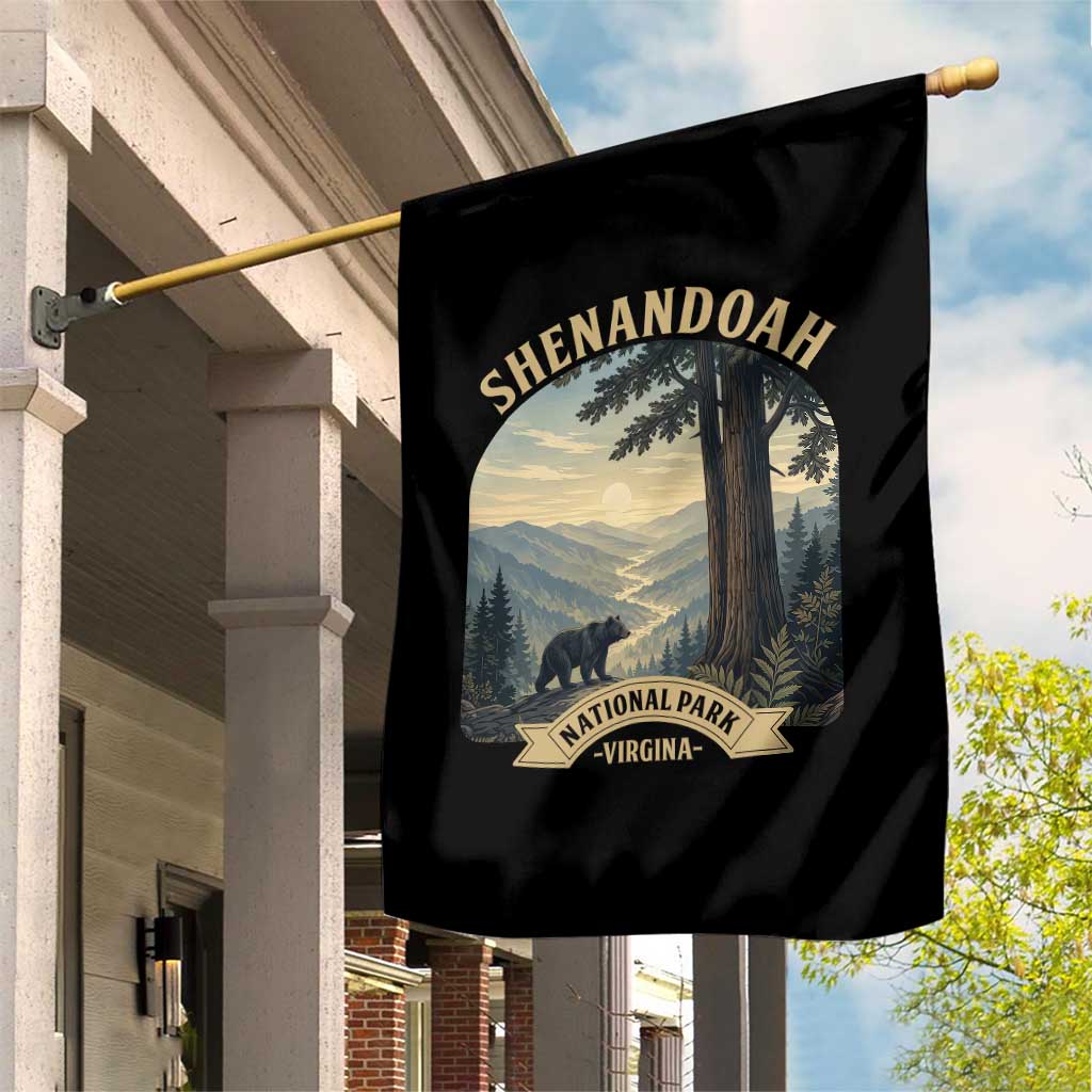 Shenandoah National Park Garden Flag Vintage Virginia Nature Mountain Bear