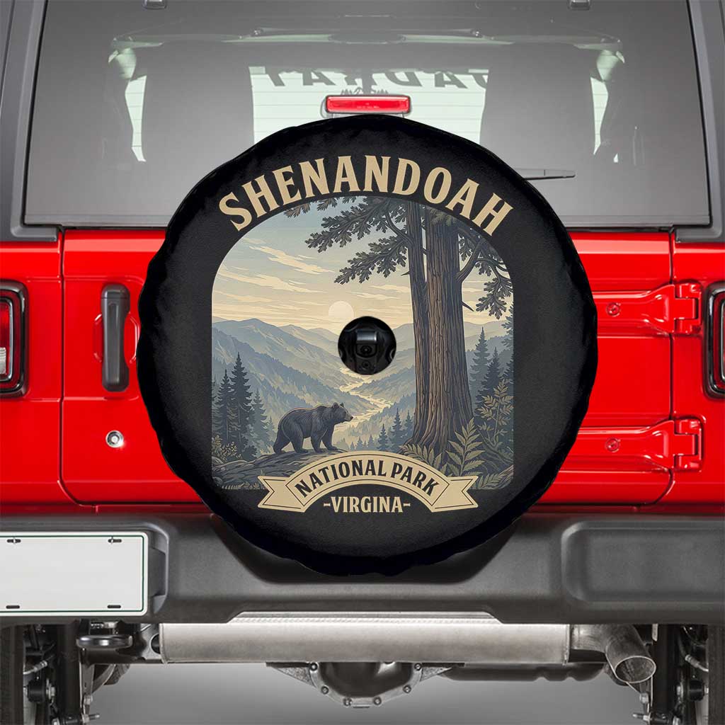 Shenandoah National Park Spare Tire Cover Vintage Virginia Nature Mountain Bear