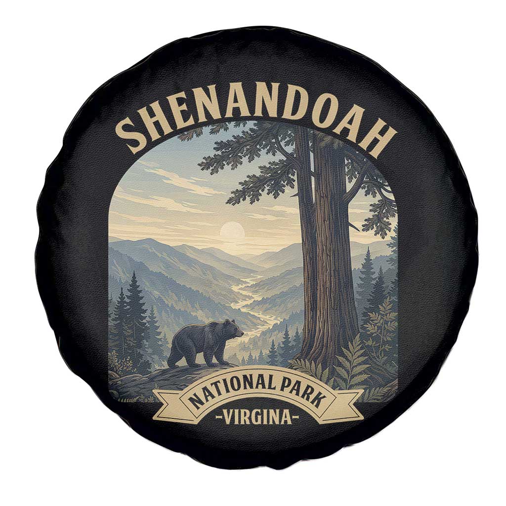 Shenandoah National Park Spare Tire Cover Vintage Virginia Nature Mountain Bear
