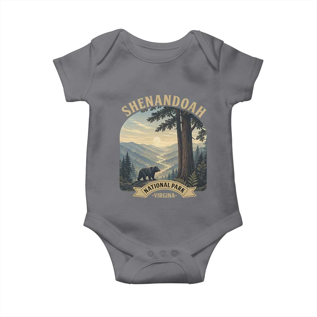 Shenandoah National Park Baby Onesie Vintage Virginia Nature Mountain Bear