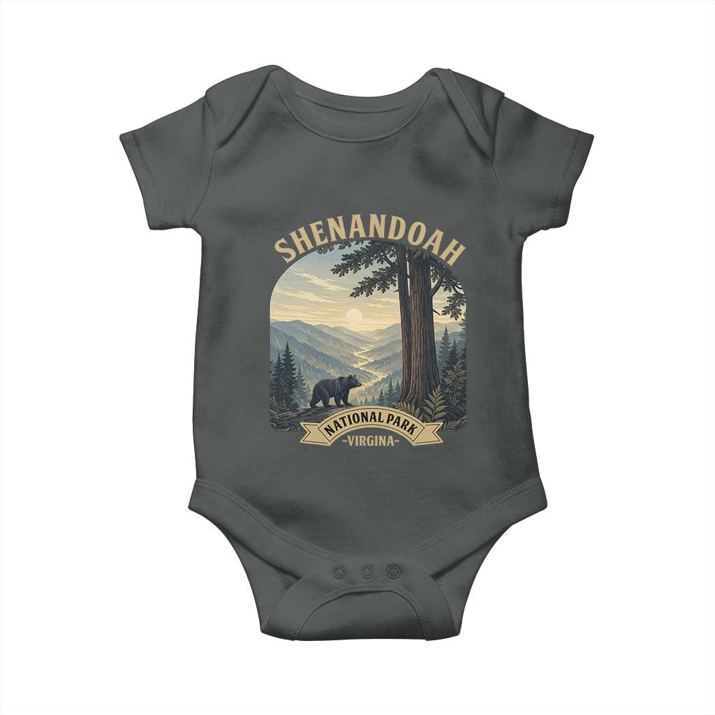 Shenandoah National Park Baby Onesie Vintage Virginia Nature Mountain Bear