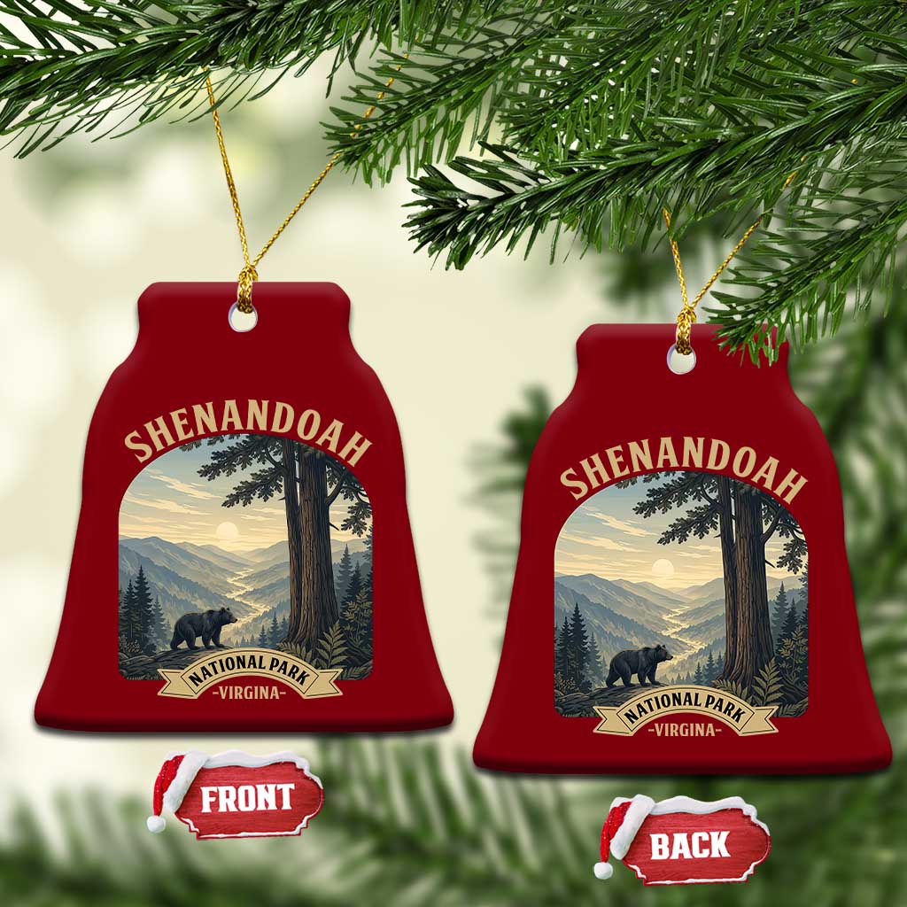 Shenandoah National Park Ceramic Ornament Vintage Virginia Nature Mountain Bear