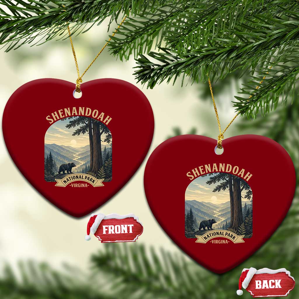 Shenandoah National Park Ceramic Ornament Vintage Virginia Nature Mountain Bear