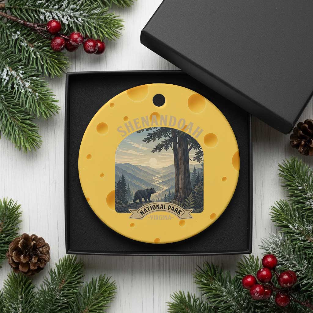 Shenandoah National Park Ceramic Ornament Vintage Virginia Nature Mountain Bear