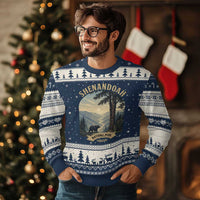 Shenandoah National Park Ugly Christmas Sweater Vintage Virginia Nature Mountain Bear