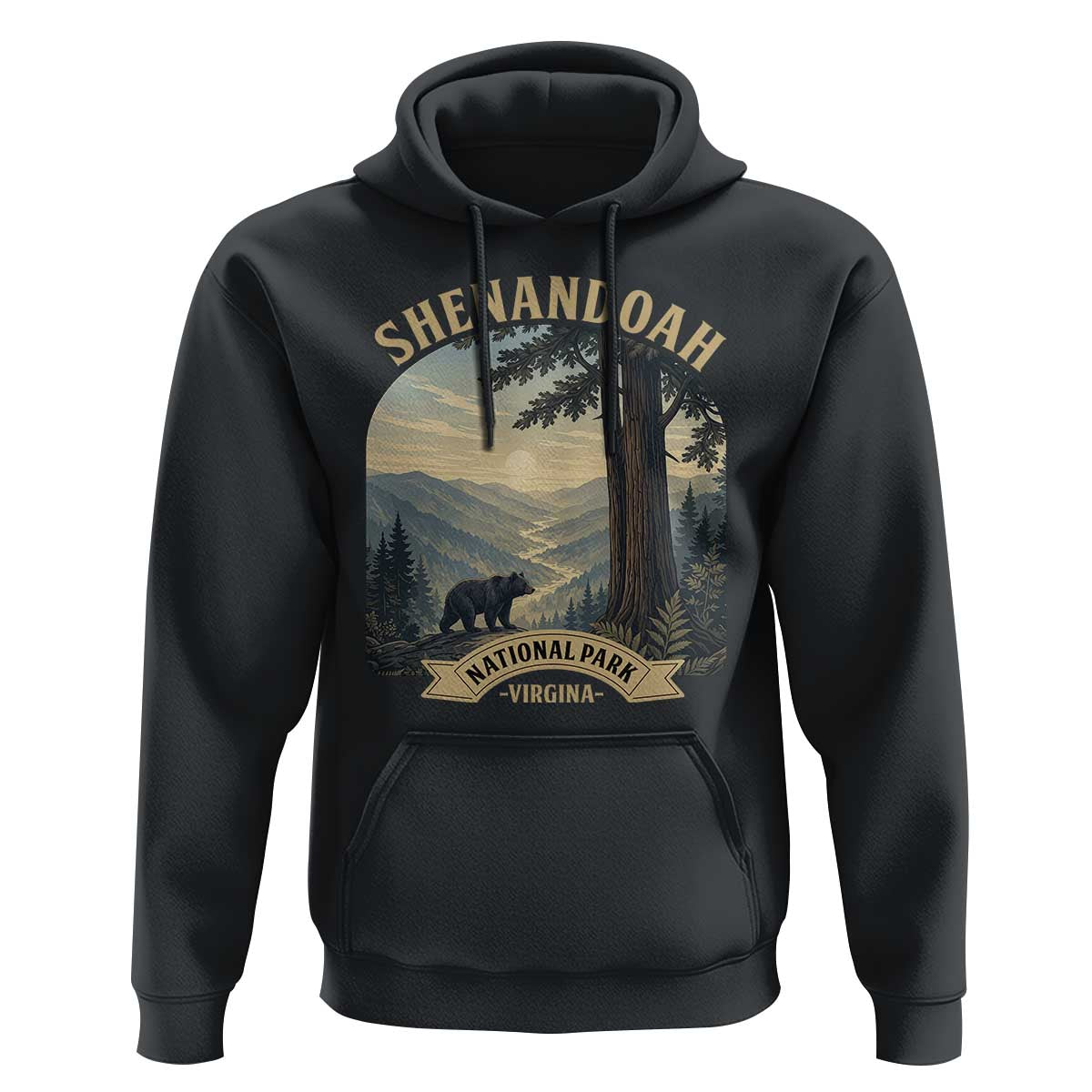Shenandoah National Park Hoodie Vintage Virginia Nature Mountain Bear