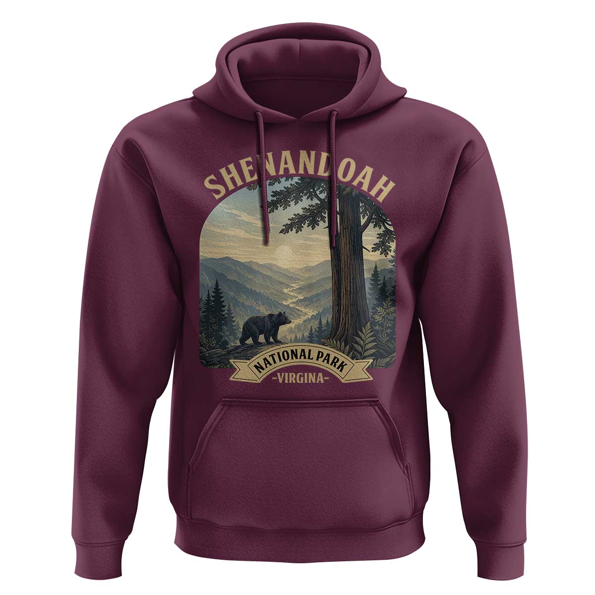 Shenandoah National Park Hoodie Vintage Virginia Nature Mountain Bear