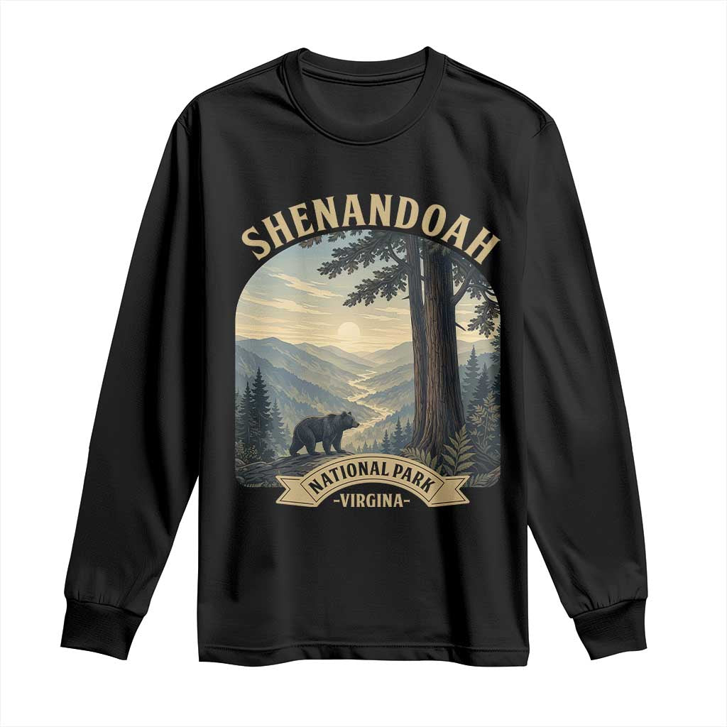 Shenandoah National Park Long Sleeve Shirt Vintage Virginia Nature Mountain Bear