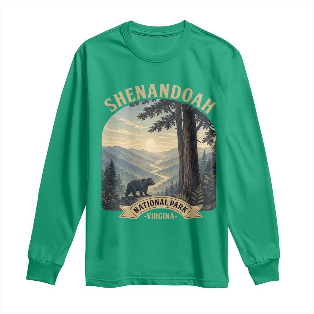 Shenandoah National Park Long Sleeve Shirt Vintage Virginia Nature Mountain Bear