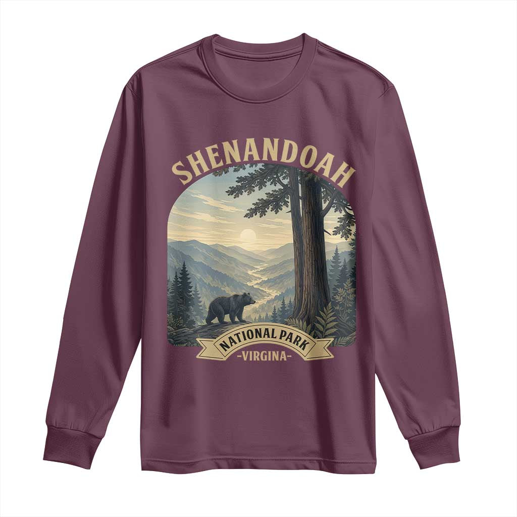Shenandoah National Park Long Sleeve Shirt Vintage Virginia Nature Mountain Bear