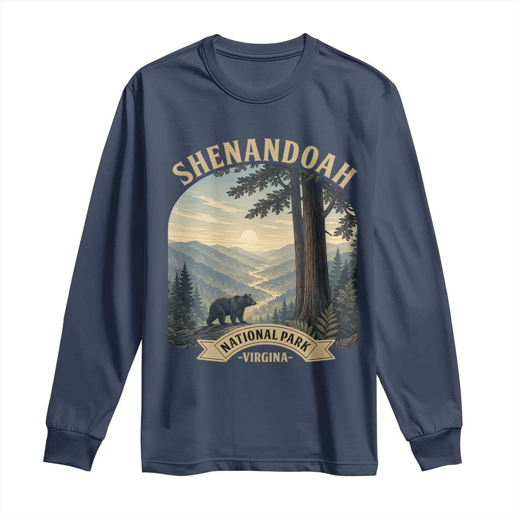 Shenandoah National Park Long Sleeve Shirt Vintage Virginia Nature Mountain Bear