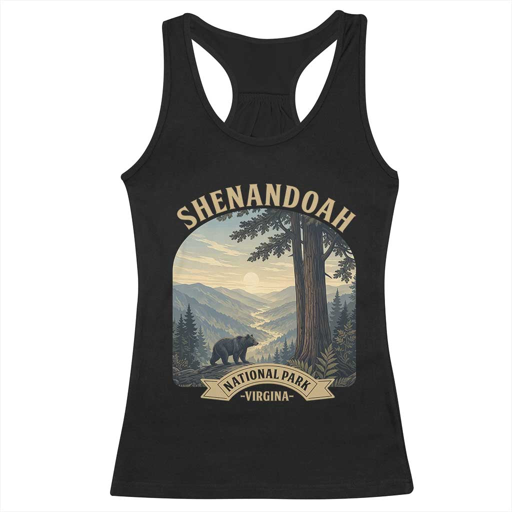 Shenandoah National Park Racerback Tank Top Vintage Virginia Nature Mountain Bear