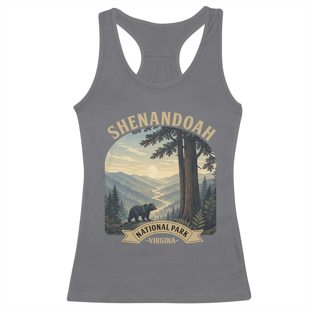 Shenandoah National Park Racerback Tank Top Vintage Virginia Nature Mountain Bear