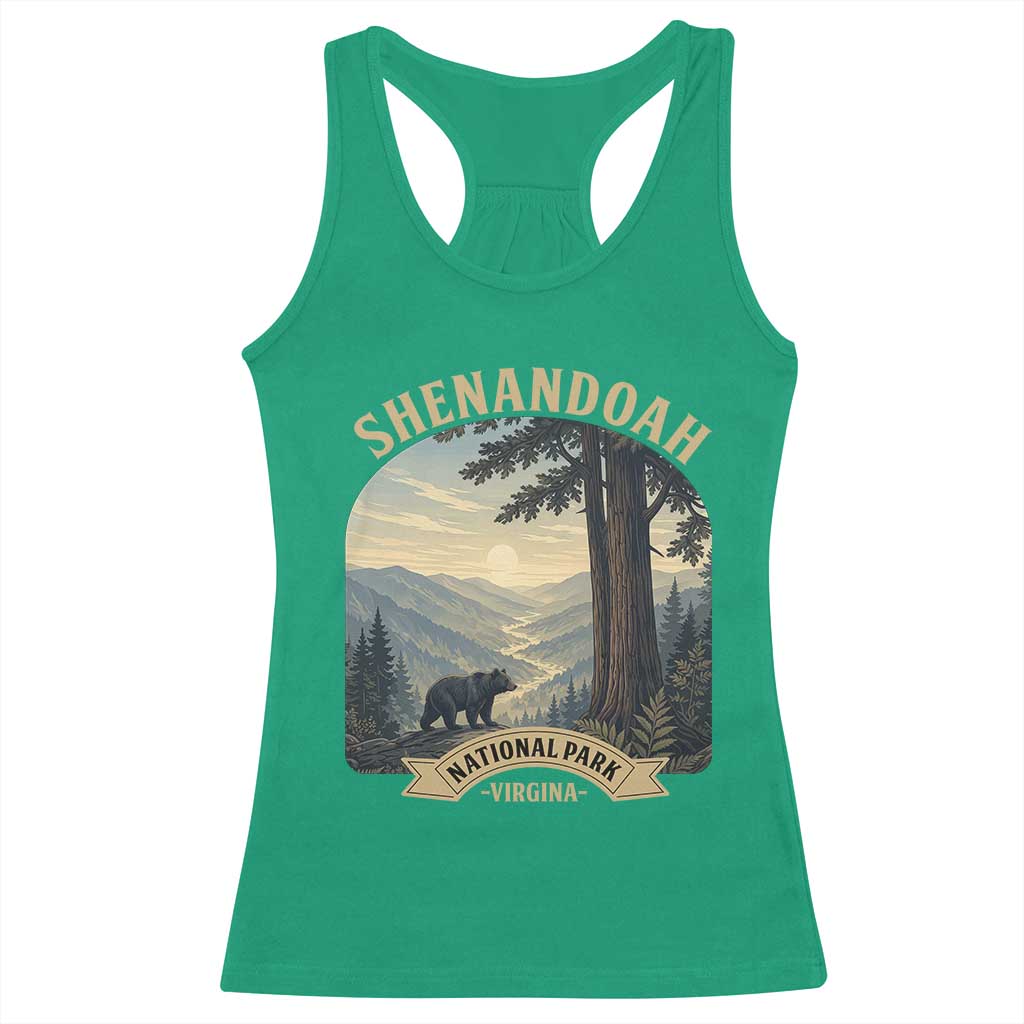 Shenandoah National Park Racerback Tank Top Vintage Virginia Nature Mountain Bear