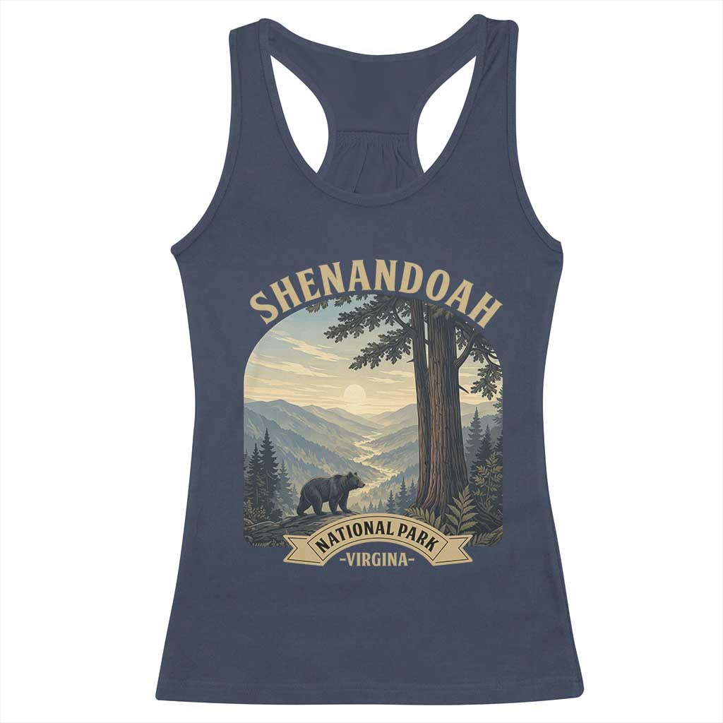 Shenandoah National Park Racerback Tank Top Vintage Virginia Nature Mountain Bear