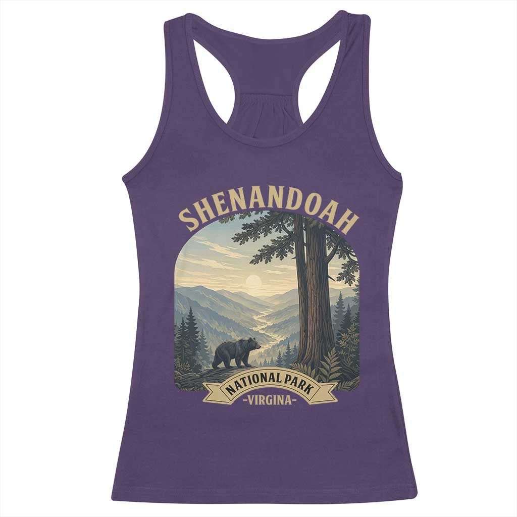 Shenandoah National Park Racerback Tank Top Vintage Virginia Nature Mountain Bear