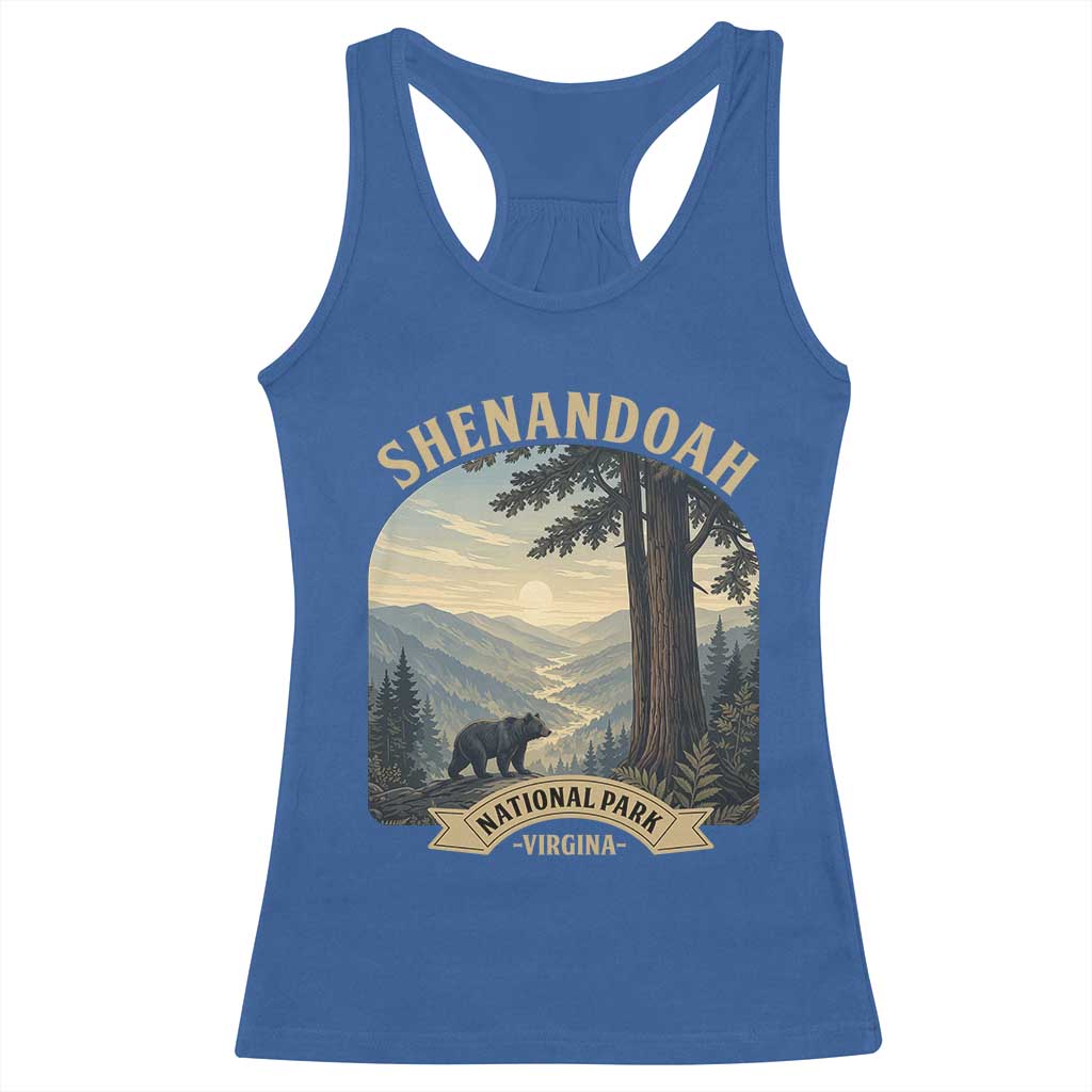 Shenandoah National Park Racerback Tank Top Vintage Virginia Nature Mountain Bear