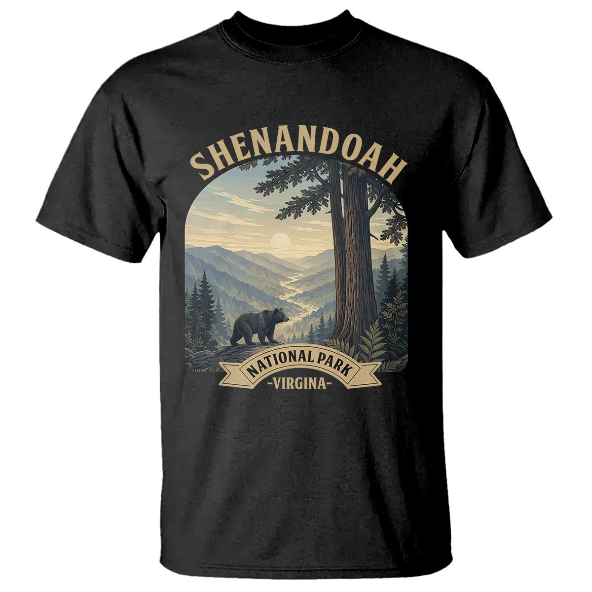 Shenandoah National Park T Shirt Vintage Virginia Nature Mountain Bear