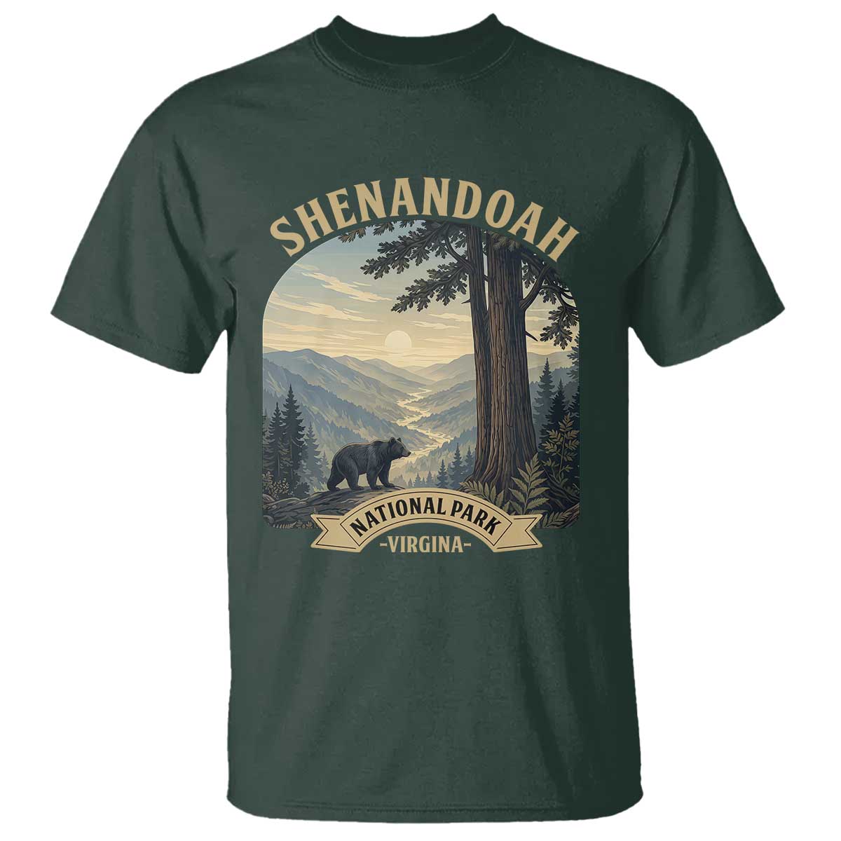 Shenandoah National Park T Shirt Vintage Virginia Nature Mountain Bear