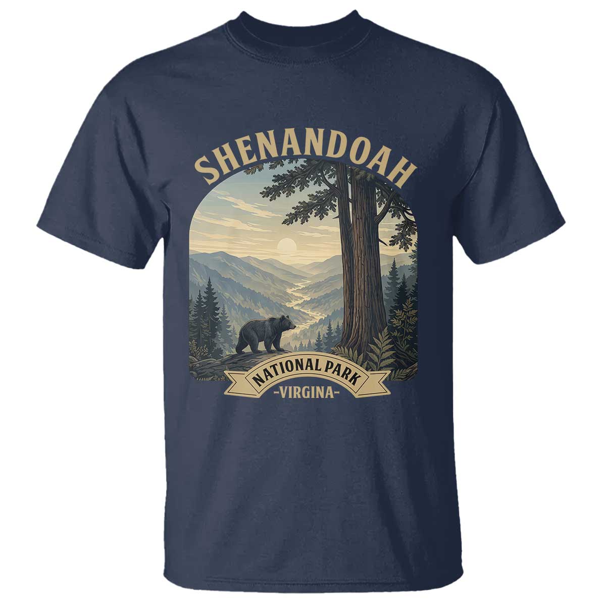 Shenandoah National Park T Shirt Vintage Virginia Nature Mountain Bear