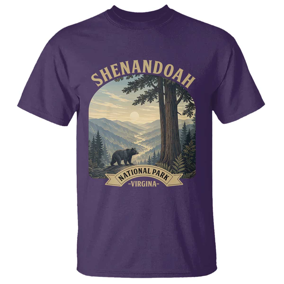 Shenandoah National Park T Shirt Vintage Virginia Nature Mountain Bear
