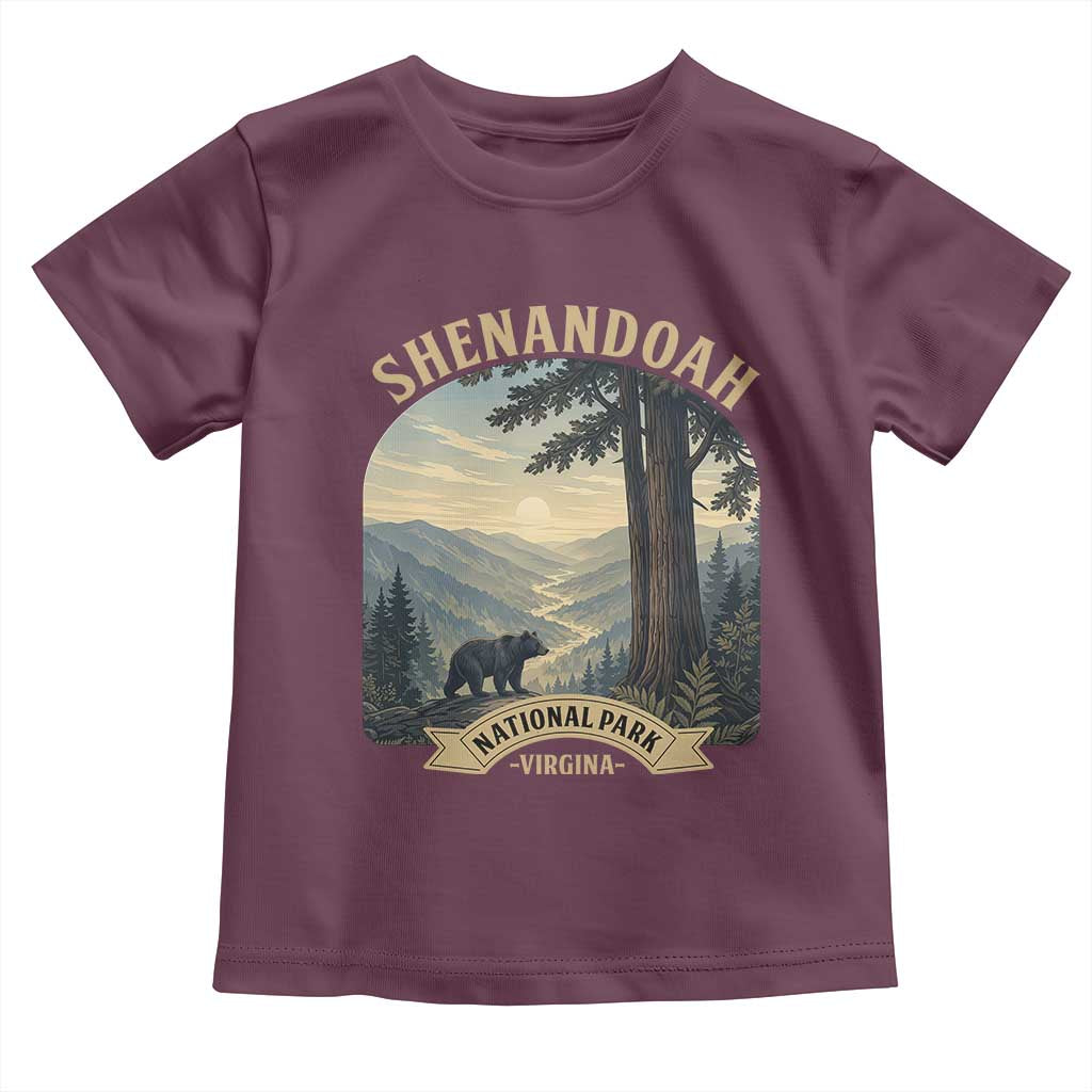 Shenandoah National Park Toddler T Shirt Vintage Virginia Nature Mountain Bear