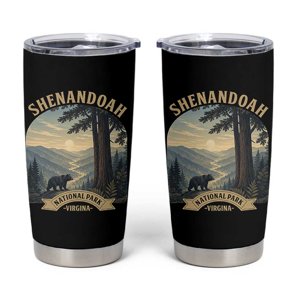 Shenandoah National Park Tumbler Cup Vintage Virginia Nature Mountain Bear