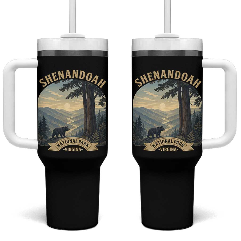 Shenandoah National Park Tumbler With Handle Vintage Virginia Nature Mountain Bear