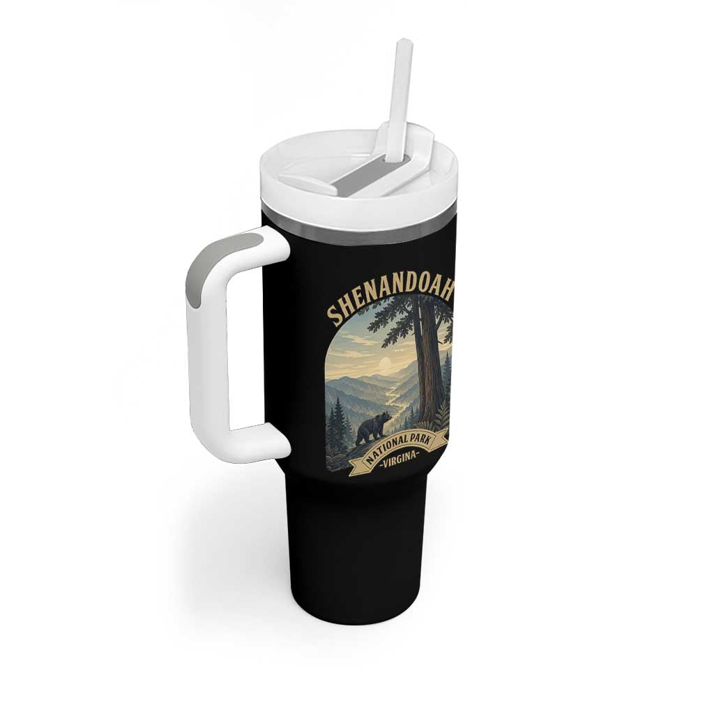 Shenandoah National Park Tumbler With Handle Vintage Virginia Nature Mountain Bear