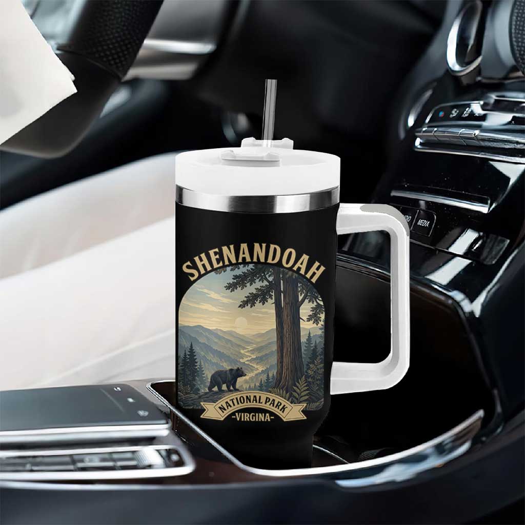 Shenandoah National Park Tumbler With Handle Vintage Virginia Nature Mountain Bear
