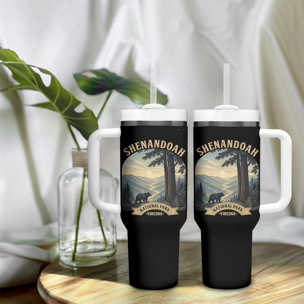 Shenandoah National Park Tumbler With Handle Vintage Virginia Nature Mountain Bear