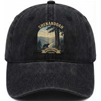 Shenandoah National Park Washed Cotton Baseball Cap Vintage Virginia Nature Mountain Bear