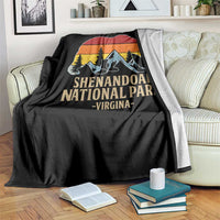 Shenandoah National Park Throw Blanket Vintage Virginia Mountains Bear
