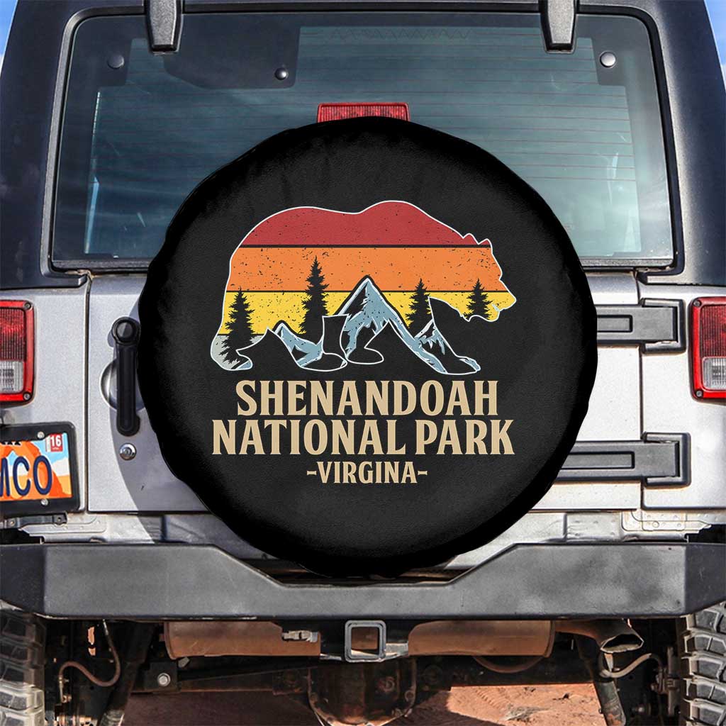 Shenandoah National Park Spare Tire Cover Vintage Virginia Mountains Bear