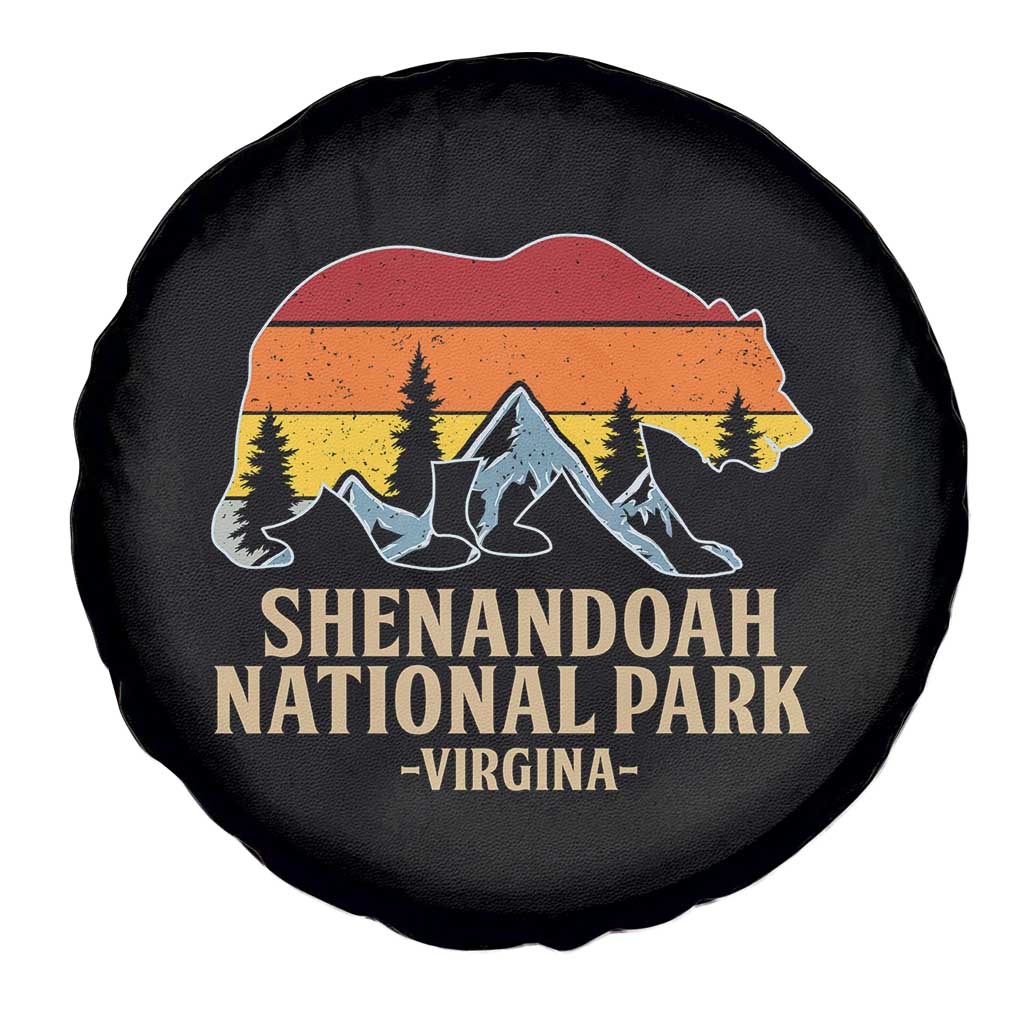 Shenandoah National Park Spare Tire Cover Vintage Virginia Mountains Bear
