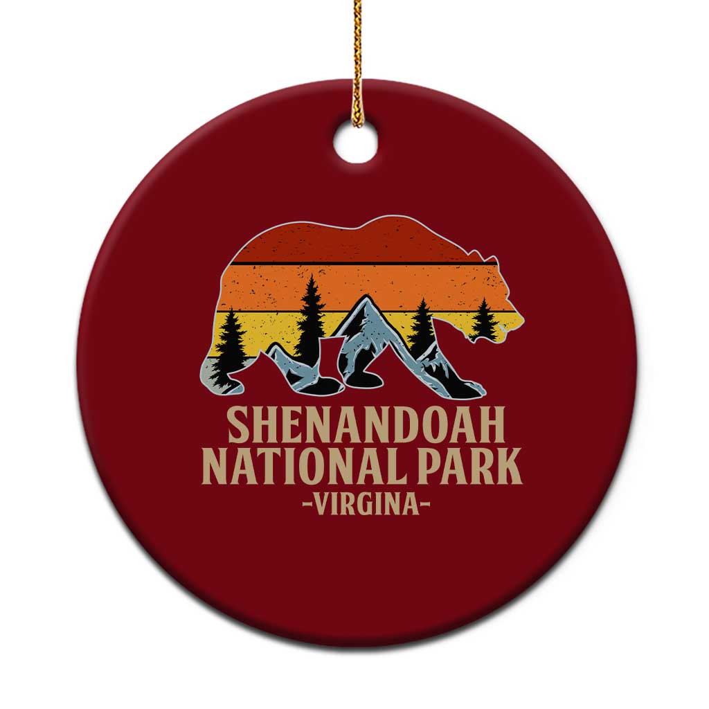 Shenandoah National Park Ceramic Ornament Vintage Virginia Mountains Bear