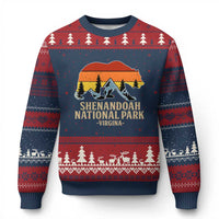 Shenandoah National Park Ugly Christmas Sweater Vintage Virginia Mountains Bear