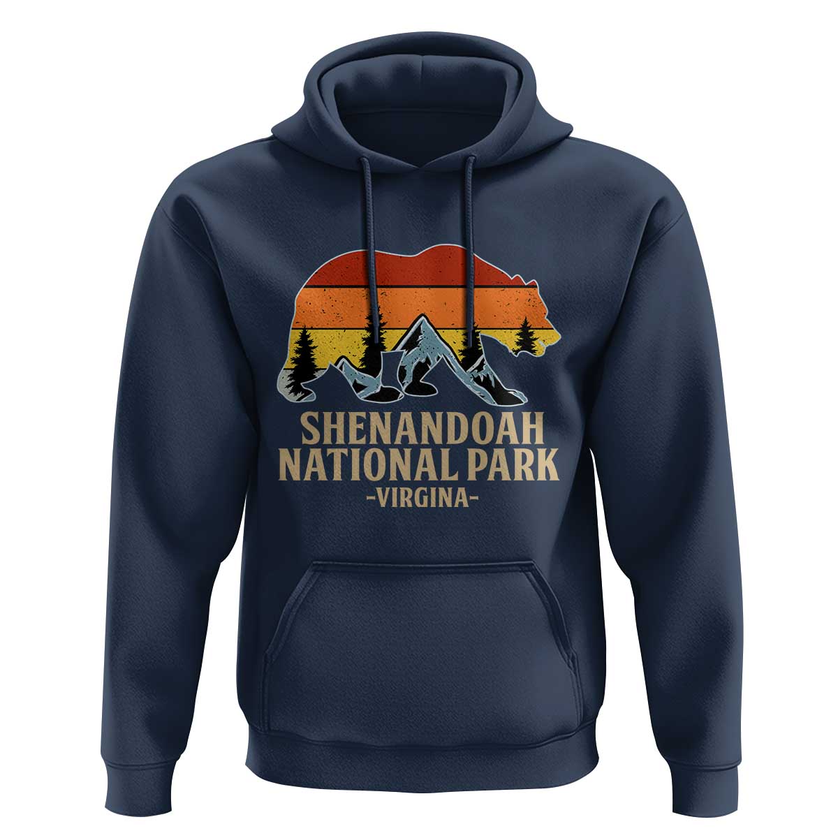 Shenandoah National Park Hoodie Vintage Virginia Mountains Bear