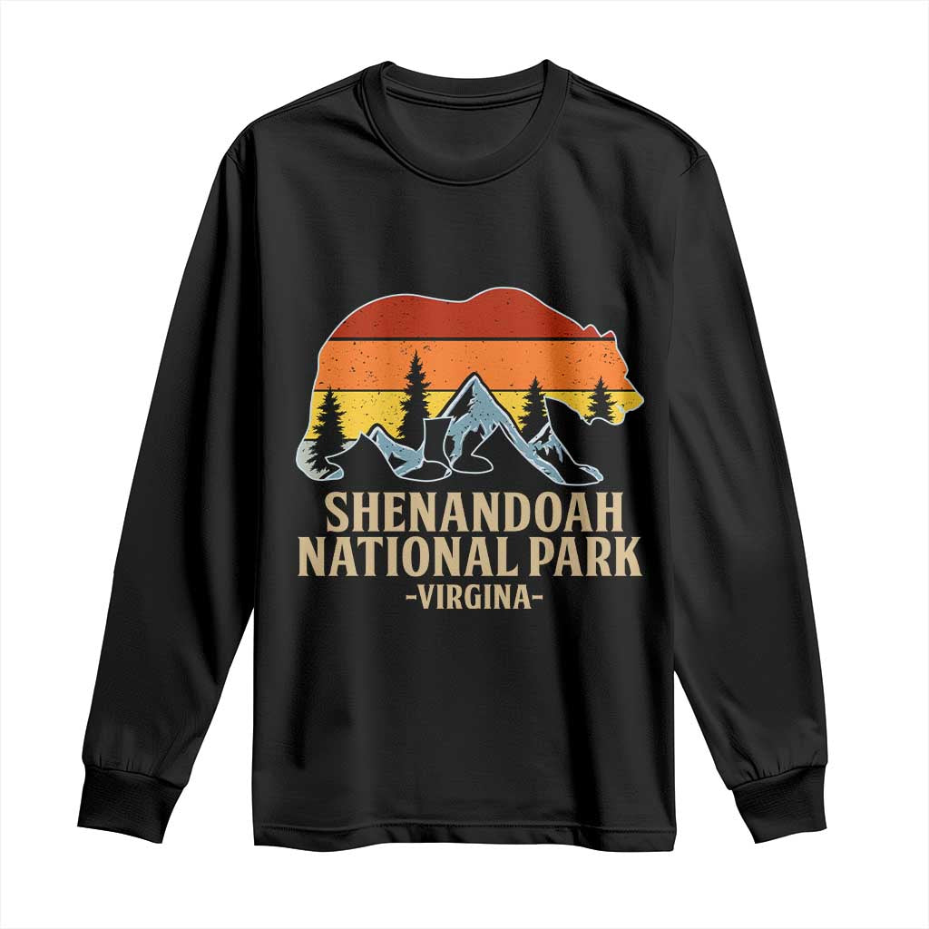 Shenandoah National Park Long Sleeve Shirt Vintage Virginia Mountains Bear
