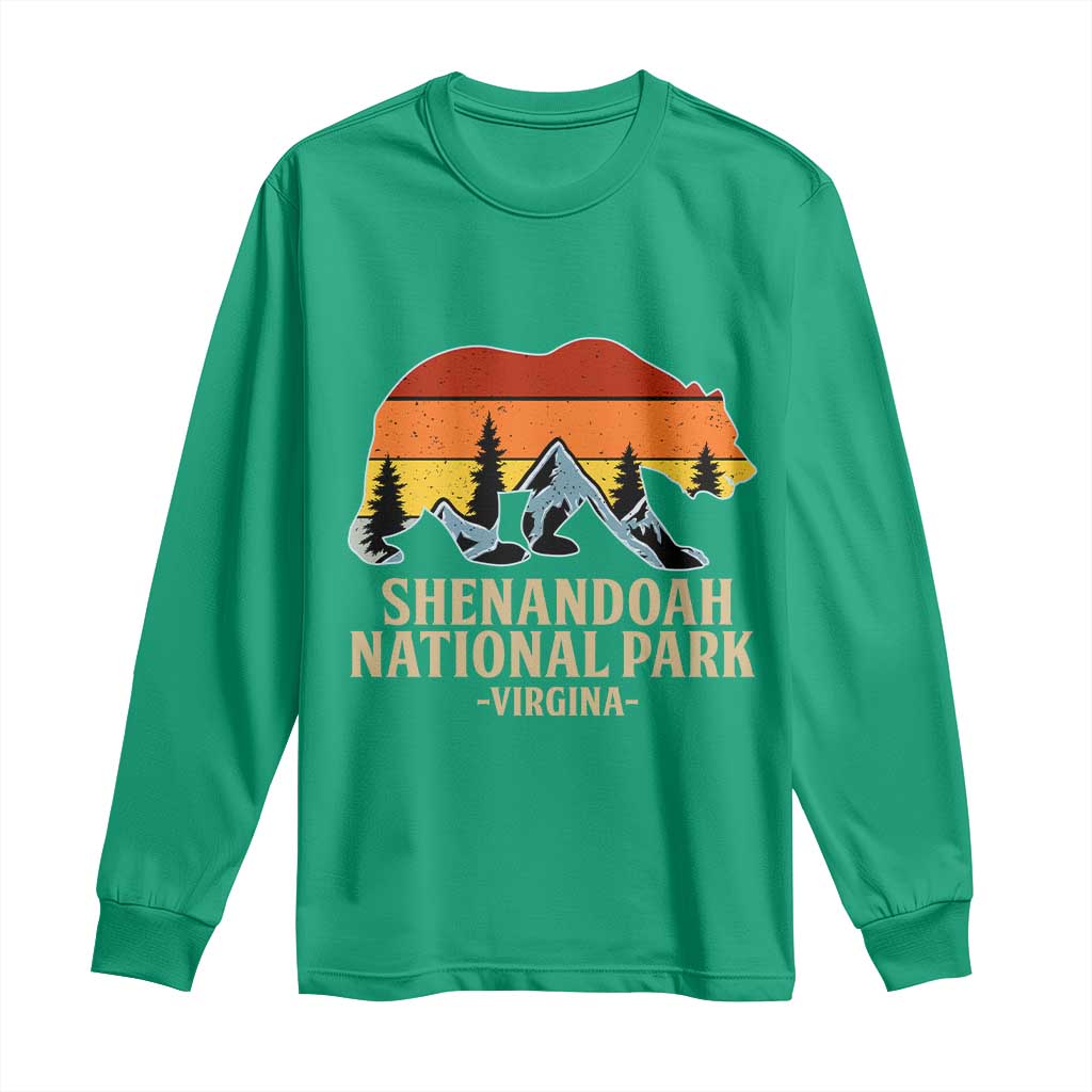 Shenandoah National Park Long Sleeve Shirt Vintage Virginia Mountains Bear