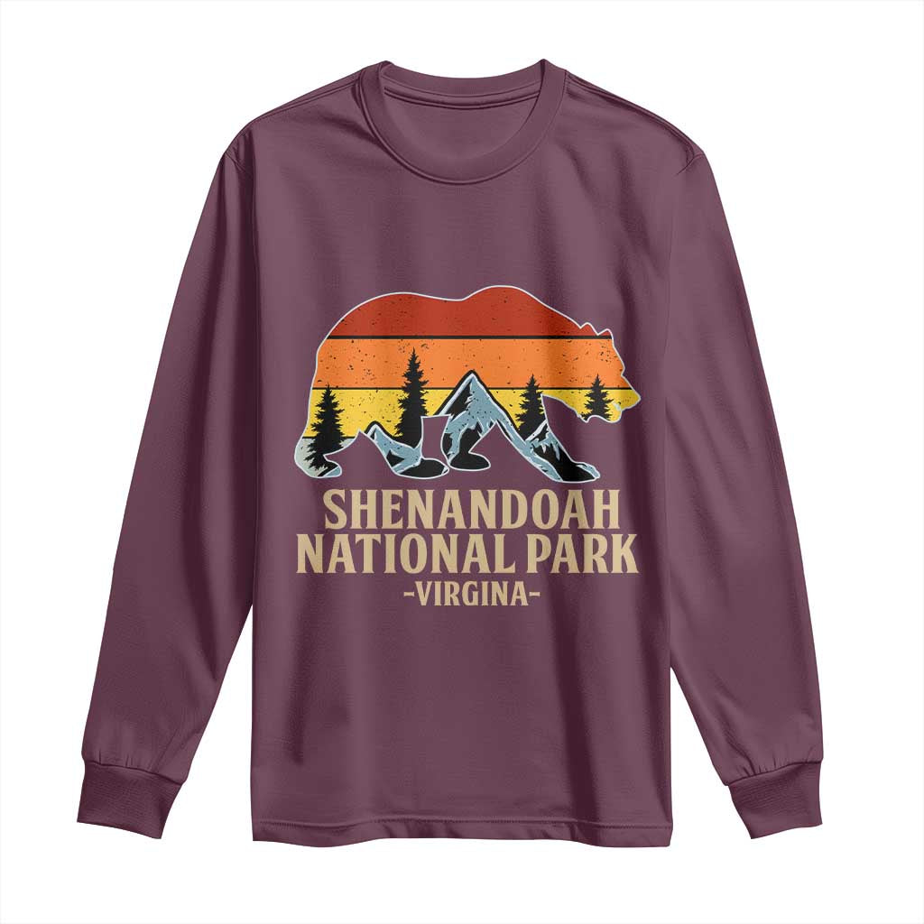 Shenandoah National Park Long Sleeve Shirt Vintage Virginia Mountains Bear