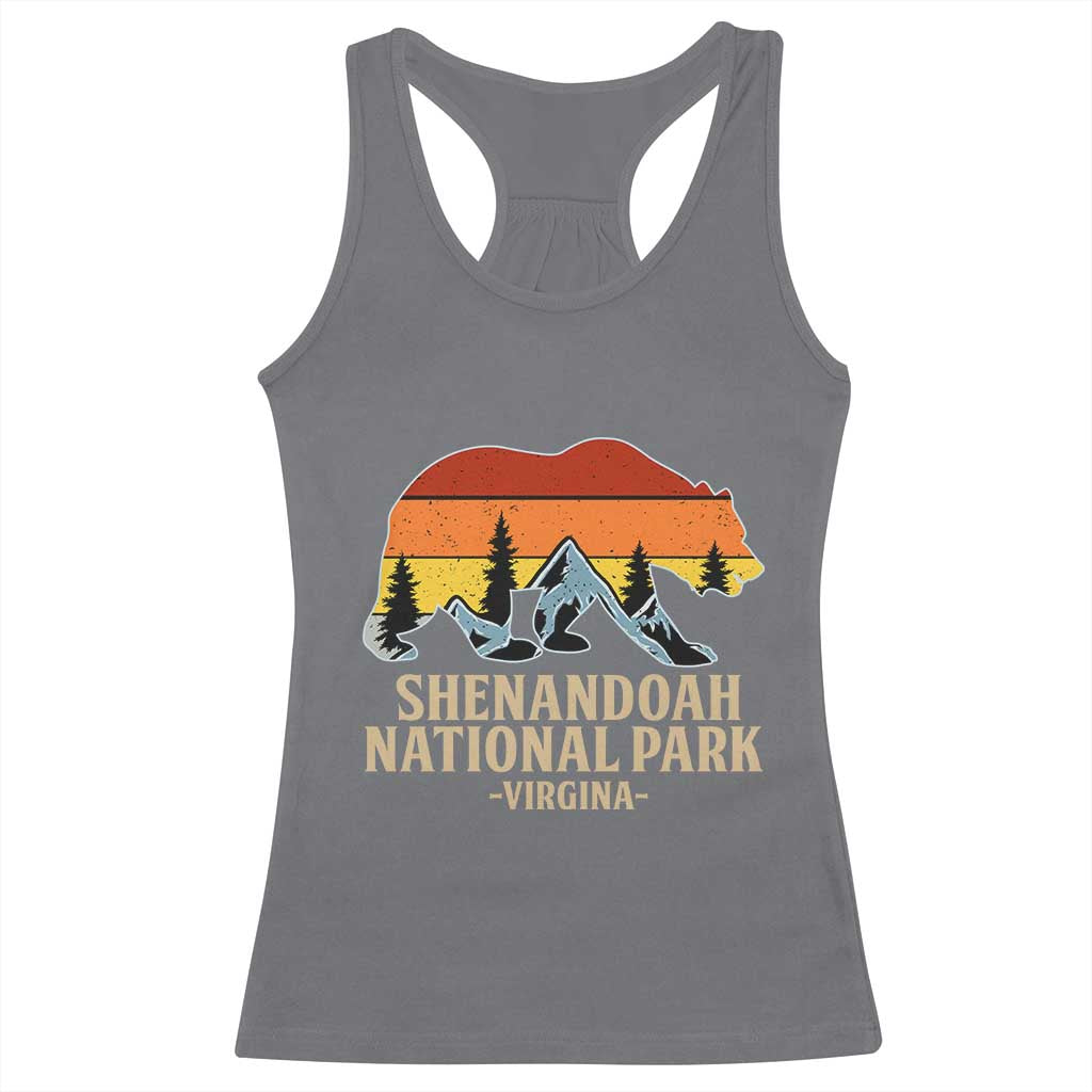 Shenandoah National Park Racerback Tank Top Vintage Virginia Mountains Bear