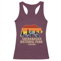 Shenandoah National Park Racerback Tank Top Vintage Virginia Mountains Bear