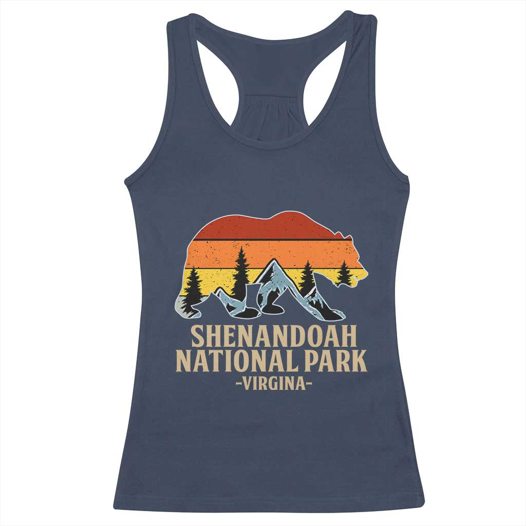 Shenandoah National Park Racerback Tank Top Vintage Virginia Mountains Bear