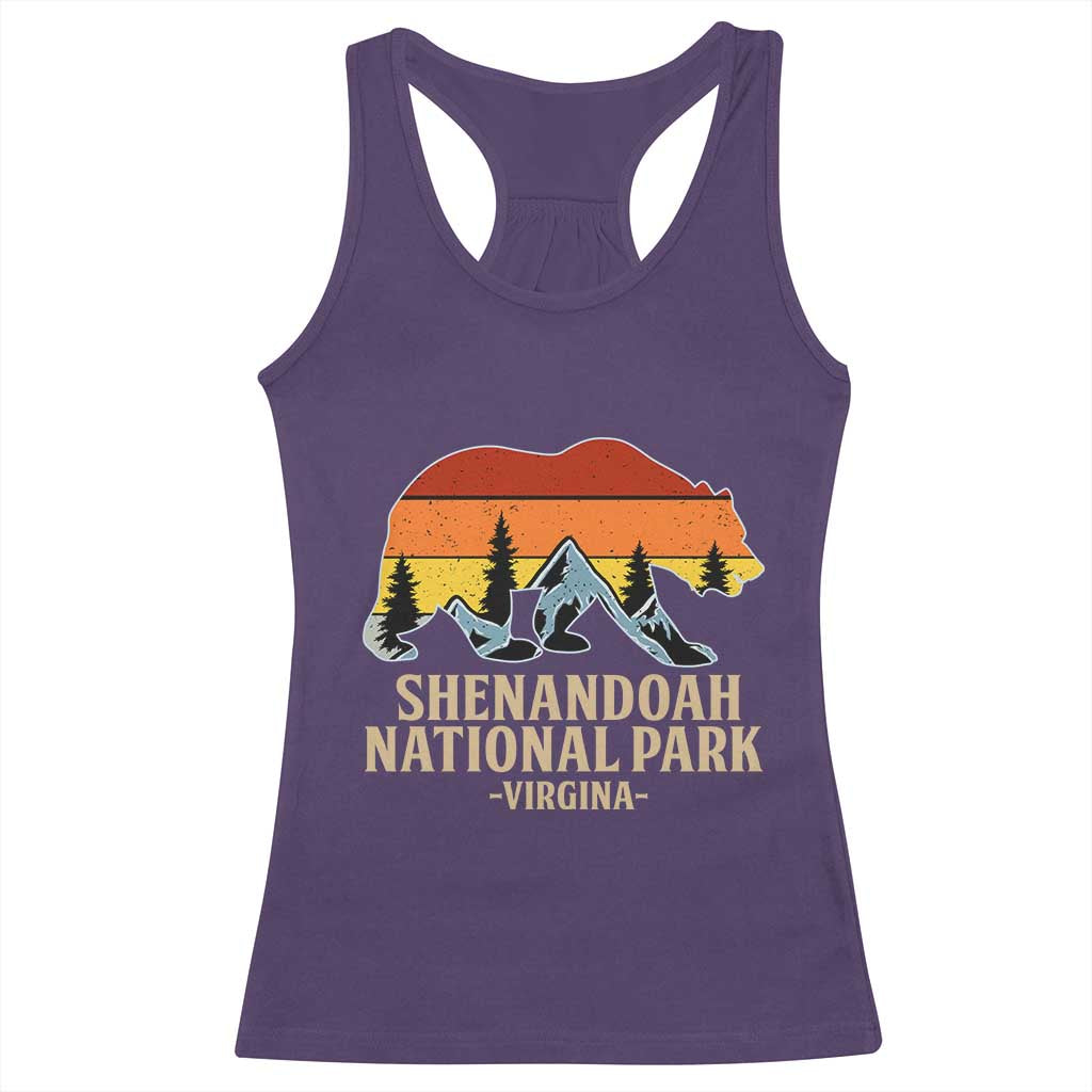 Shenandoah National Park Racerback Tank Top Vintage Virginia Mountains Bear